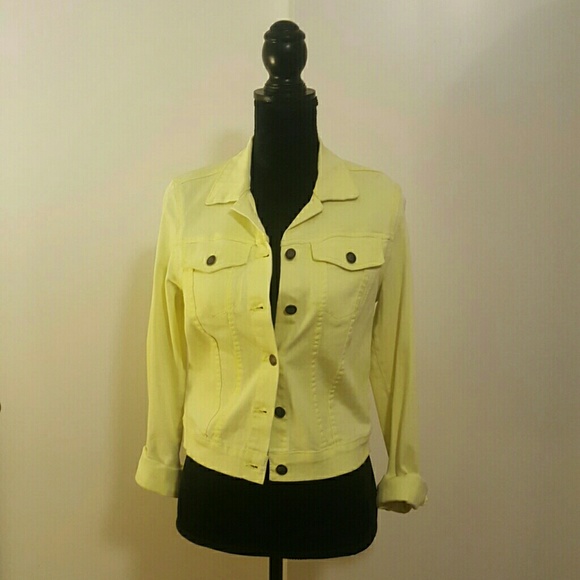 neon yellow jean jacket
